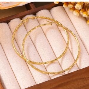 🔥🔥🆕High Quality 316 Stainless Steel Gold Hoop Earrings